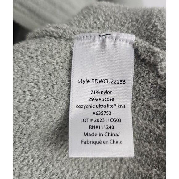 Barefoot Dreams CozyChic Lite Knit Womens Size Medium Full Zip Sweater Green - Picture 5 of 6